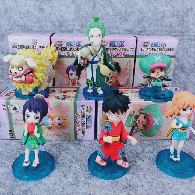 Ảnh thật  Set 6 Mô Hình Nhân Vật One Piece Full box  Luffy Zoro Nami