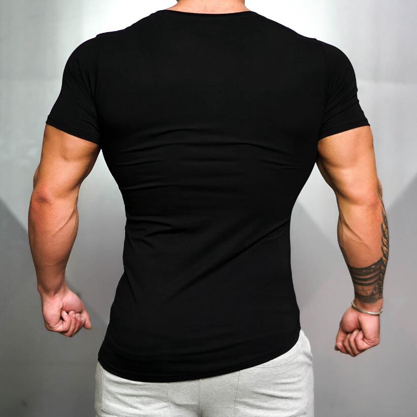 Brand Gyms Clothing Fitness T Shirt Men Fashion Extend Hip Hop Summer Cotton Bodybuilding Tshirt Man Muscle Short Sleeve T-shirt