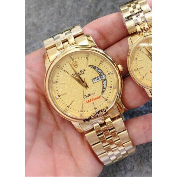 Đồng Hồ Nam RoLex Sapphire R032 Mặt trăng khuyết Máy Pin Nhật Chống xước Tuyệt Đối