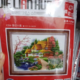 Tranh thêu chữ thập Ngôi nhà mùa xuân F254 (82x62cm) chưa thêu