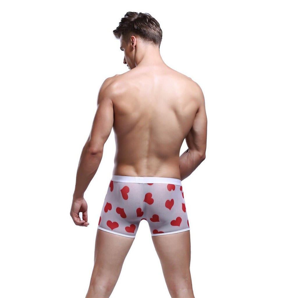Quần lót boxer lưới in họa tiết - 1017