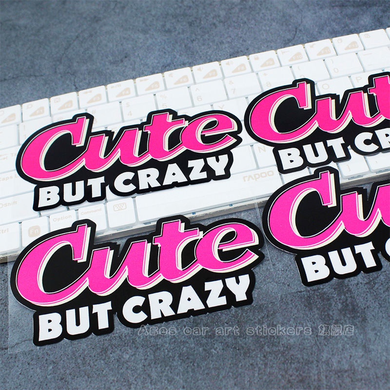 Miếng Dán Trang Trí Xe Hơi/Xe Máy/Mũ Bảo Hiểm In Chữ JDM Dễ Thương Sáng Tạo