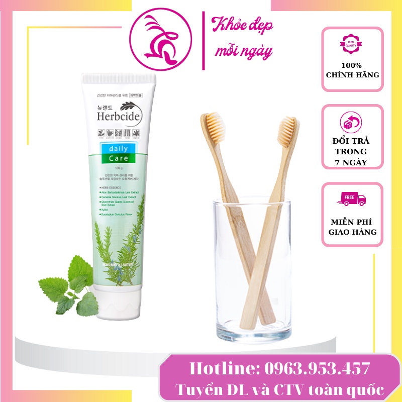 Kem đánh răng Herbcide làm trắng ngừa sâu răng, giúp răng chắc khỏe dài lâu, 130gr