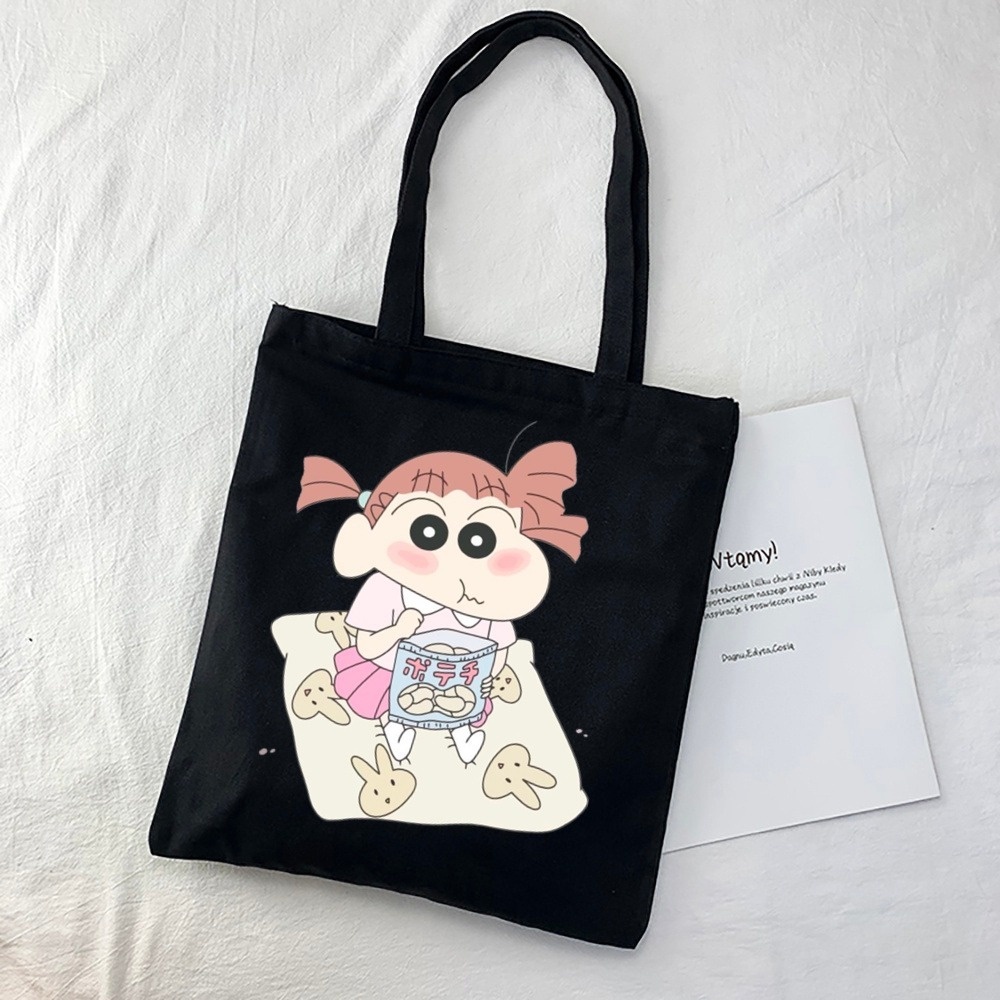 Túi Xách canvas In Họa Tiết shin-chan Dễ Thương Phong Cách Nhật Bản Cho Nữ