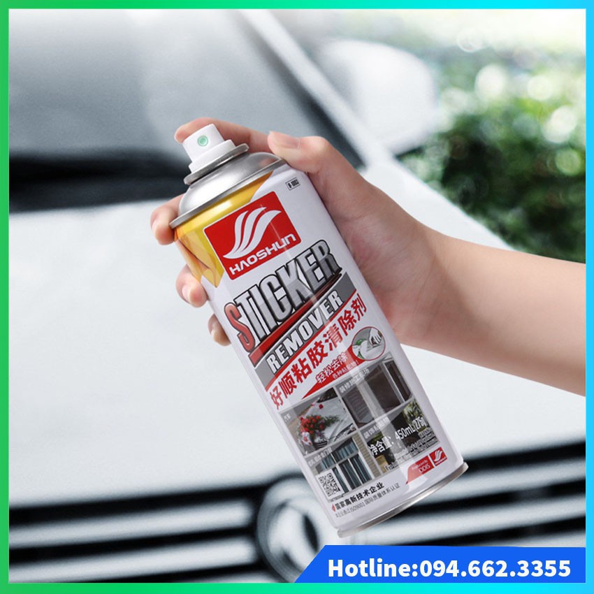 Chai Xịt Tẩy Keo, Kẹo Cao Su, Sơn - Tẩy Nhựa Đường, Băng Dính HAOSHUN STICKER REMOVER - MILOZA.