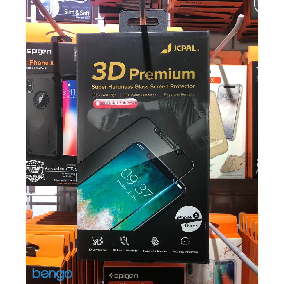 Dán cường lực iPhone X JCPAL 3D Premium full màn hình