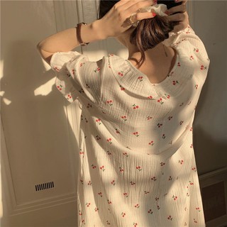 bộ váy ngủ cherry sleep v2
