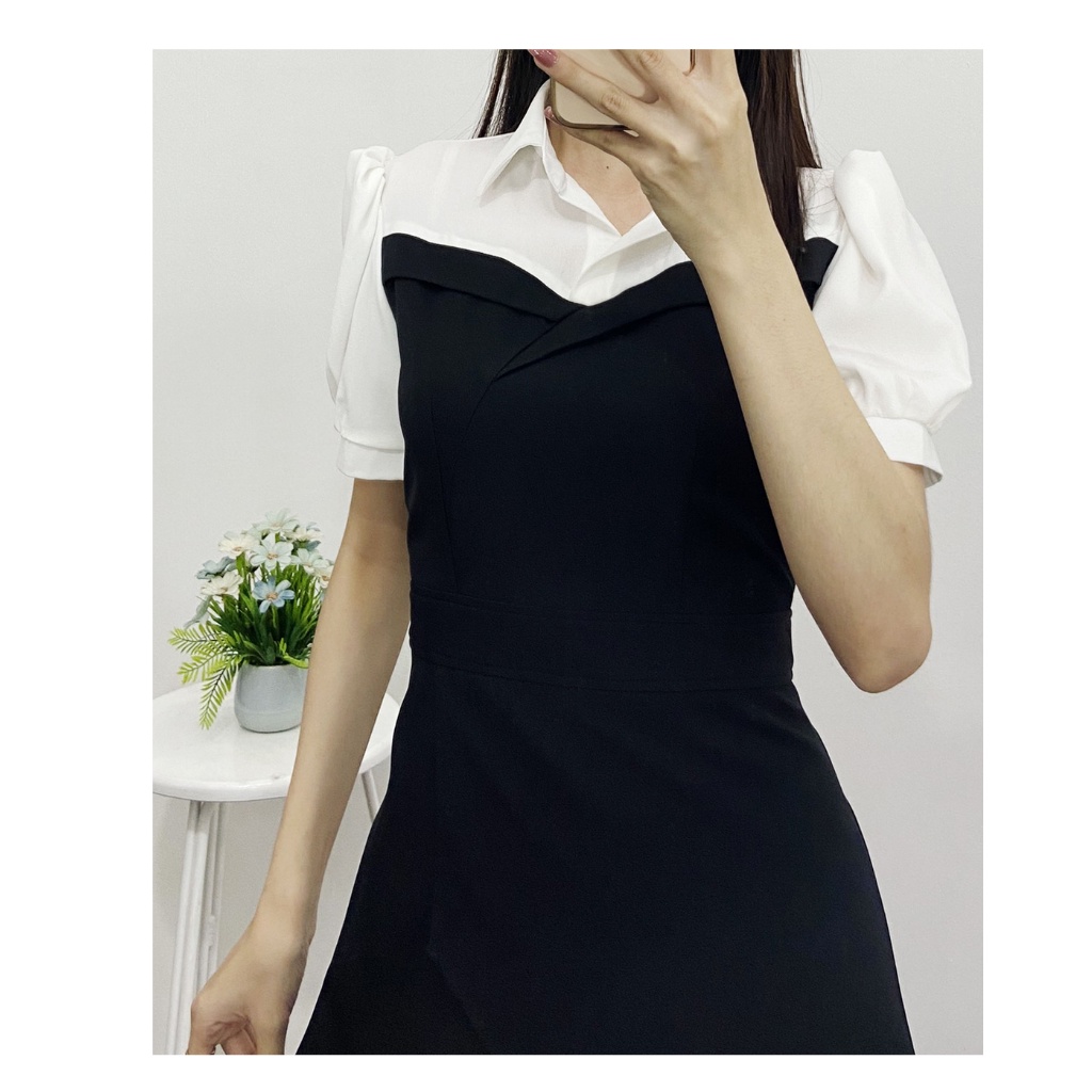 Váy sơ mi dáng dài, đầm công sở váy sơ mi thắt eo xinh | BigBuy360 - bigbuy360.vn