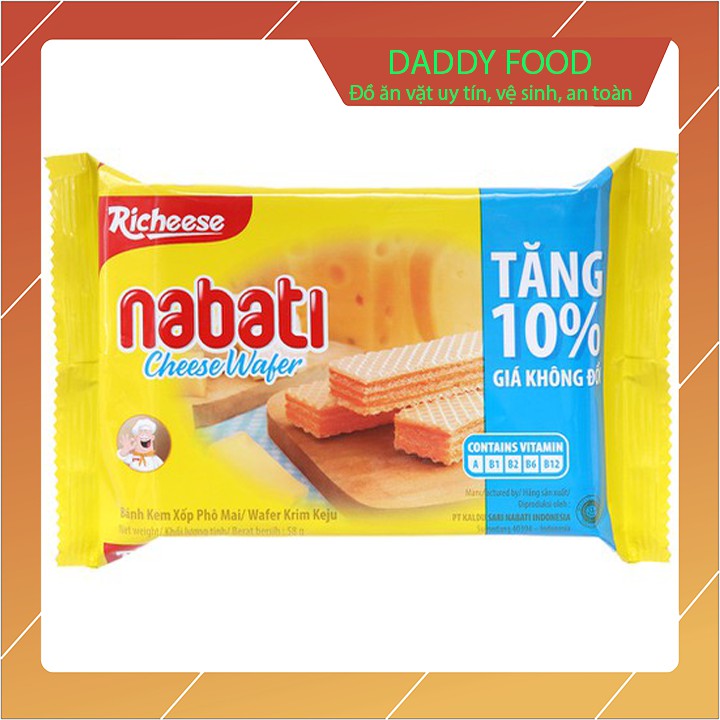 Bánh nabati phô mai, chocolate đủ vị lốc 10 gói