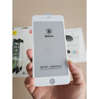 Kính cường lực full màn trắng cho iPhone 7 Plus - hiệu Baseus