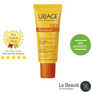 Uriage Bariésun Anti-Taches Fluid SPF 50+ - Kem Chống Nắng Chống Đốm Nâu 40ml
