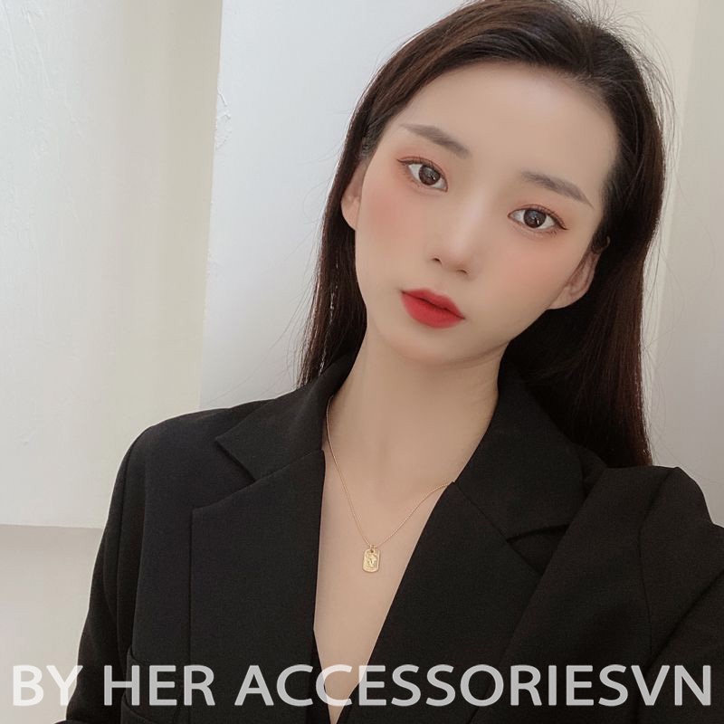 Dây Chuyền, Vòng Cổ Nữ 2 Tầng Có Thể Tách Rời Mặt Tròn Phối Mặt Cổ Điển Her Accessories C16