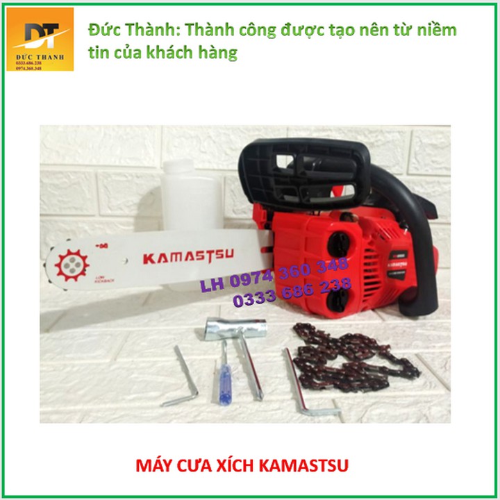 Máy cưa xích chạy xăng kamastsu km2500 nhật bản- máy cưa xăng mini