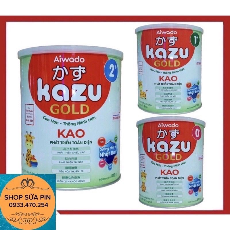 Tặng 1 đèn ngủ cho bé - COMBO 2 lon sữa Kazu KAO gold 0+, 1+, 2+. 810g