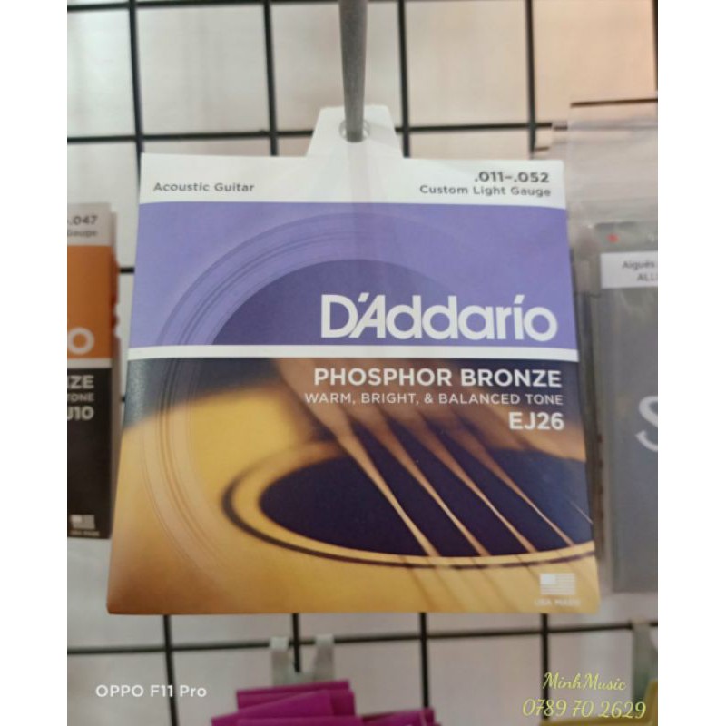 Dây đàn D'Addario EJ26 Mỹ MMS hình thật