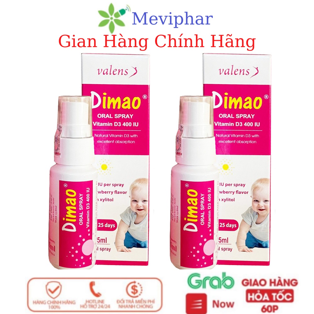 Dimao - Vitamin D3 400UI dạng xịt - Tăng Cường Hấp Thu Canxi, Hàng Nhập Khẩu Châu Âu (Chai 25ml )