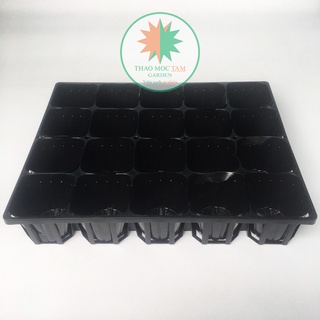 Combo 3 bộ khay 20 lỗ + 60 chậu ươm 10.5 chuẩn nhật - khay ươm cây con, cây giống, trồng hoa làm vườn