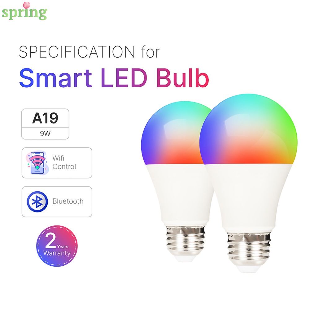 Bóng đèn LED thông minh rgbcw 2700k-6500k nhiều màu sắc có thể thay đổi độ sáng 1