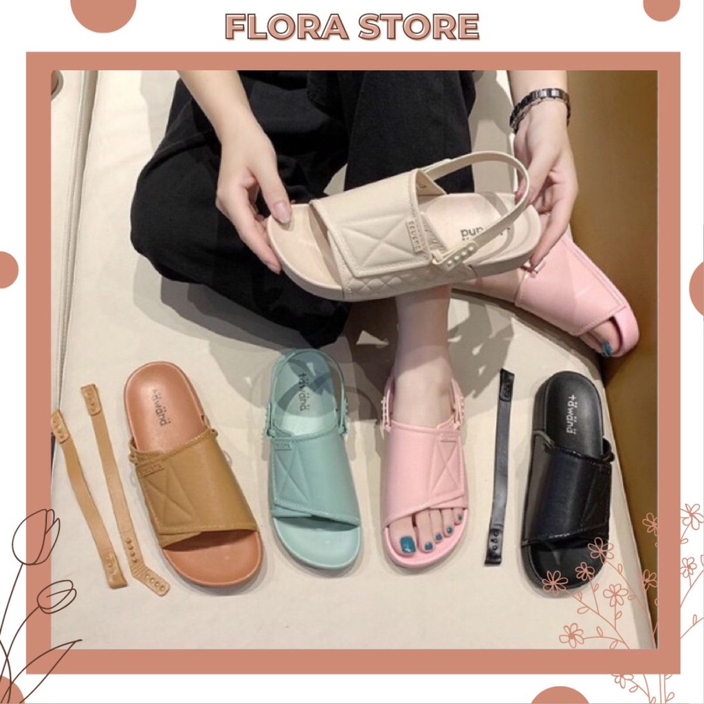 Sandal nữ quai ngang thời trang đế bệt đi học cực xinh FLORA SD05