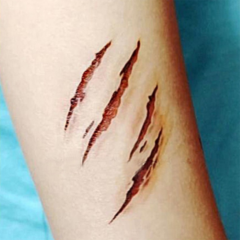 1 Hình Xăm Dán Vết Sẹo Hóa Trang Halloween Chống Thấm Nước