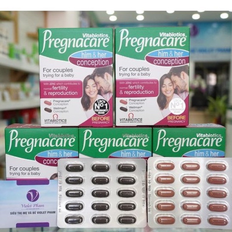 Vitamin Pregnacare him her (vitamin chuẩn bị bầu)