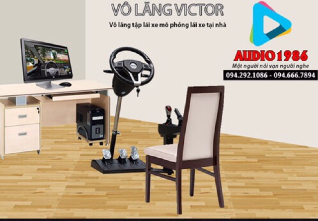 Vô lăng chơi game Victor 1 quay 900-1080 độ chơi game city car game ets2 need for speed học lái xe đua xe