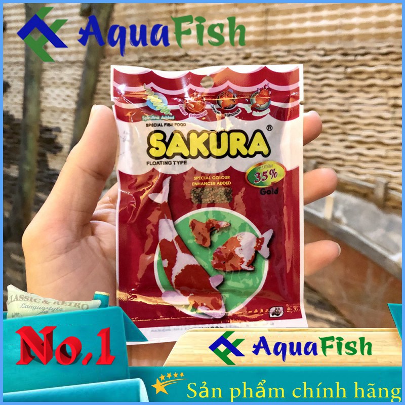 Thức ăn Sakura cho cá chọi, cá betta, cá xiêm túi 20gr  giúp cá lên màu và tăng trưởng tốt