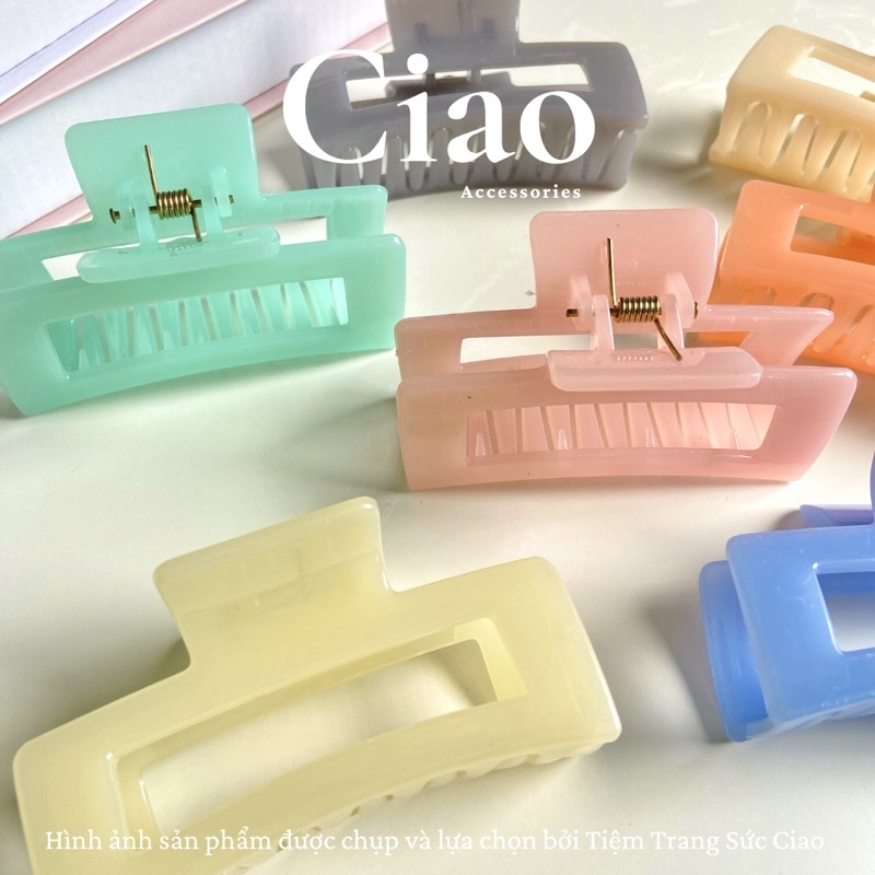 Kẹp tóc/ Phụ kiện tóc càng cua bản vuông dài mã 13 Ciao accessories