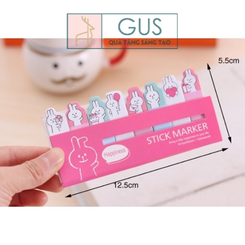 Tệp 120 tờ giấy nhớ giấy note tab phân trang sticky marker Gusshop