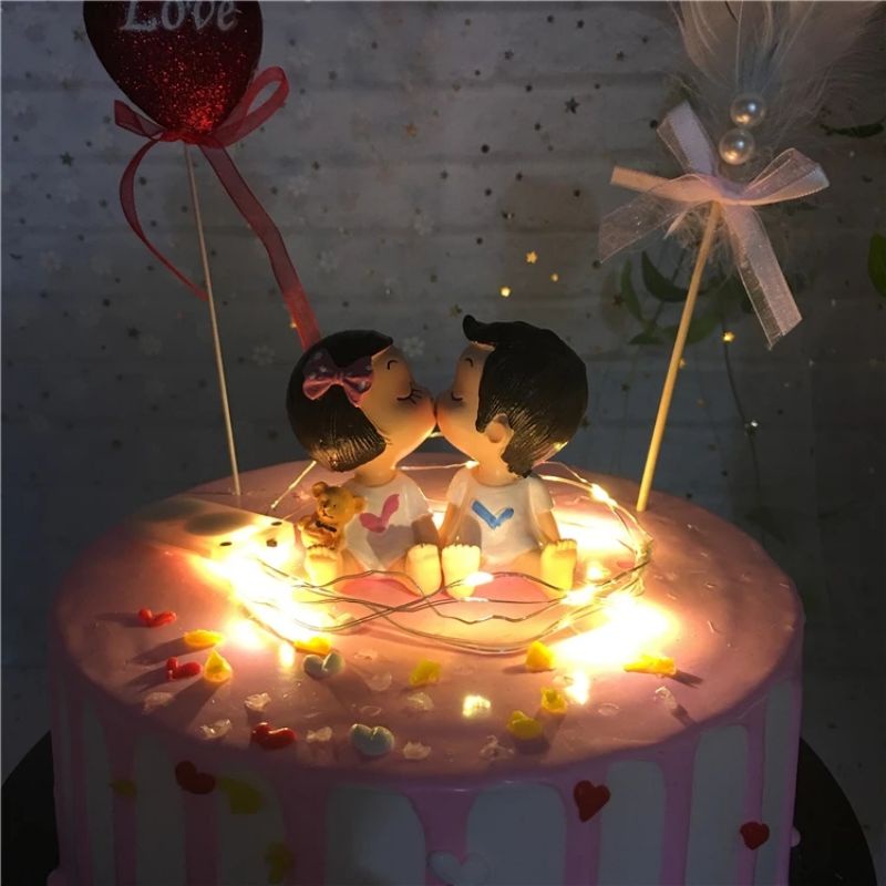 [Dùng Pin] Cuộn dây led đom đóm fairy light siêu sáng (1m/2m)