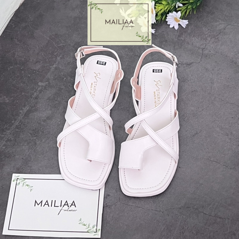 Sandal học sinh MAILIAA xỏ ngón quai chéo đế cao su đi êm