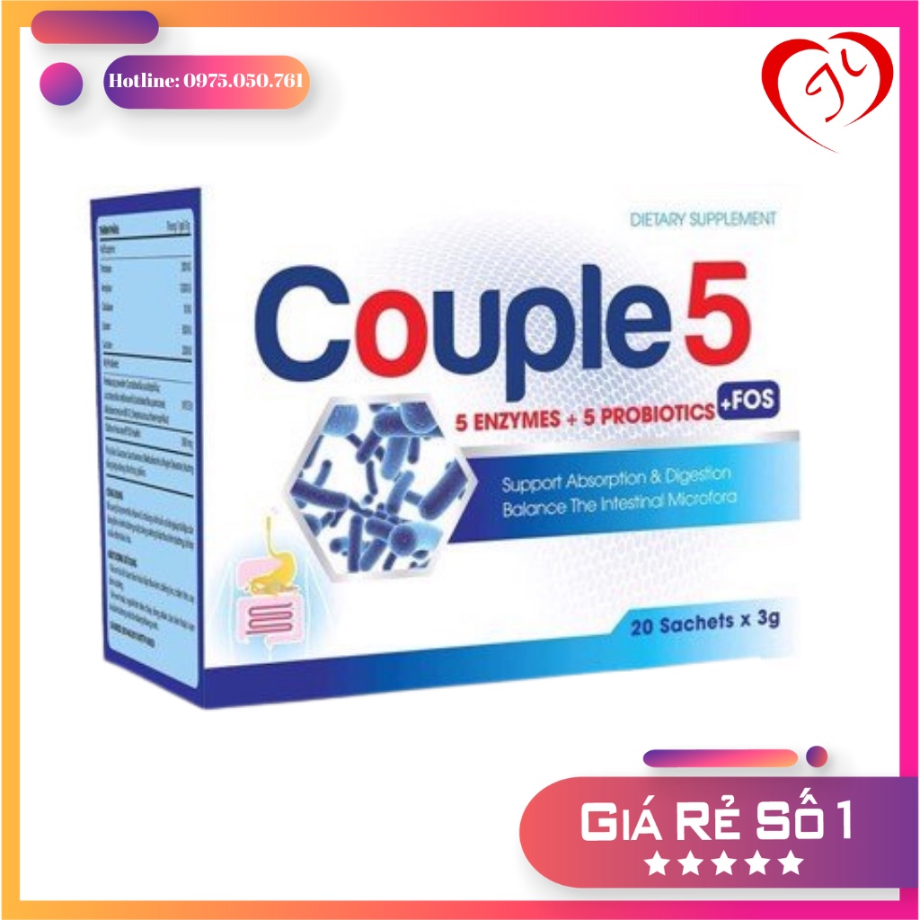 Combo 2 hộp Men vi sinh Couple 5 3g/20 gói