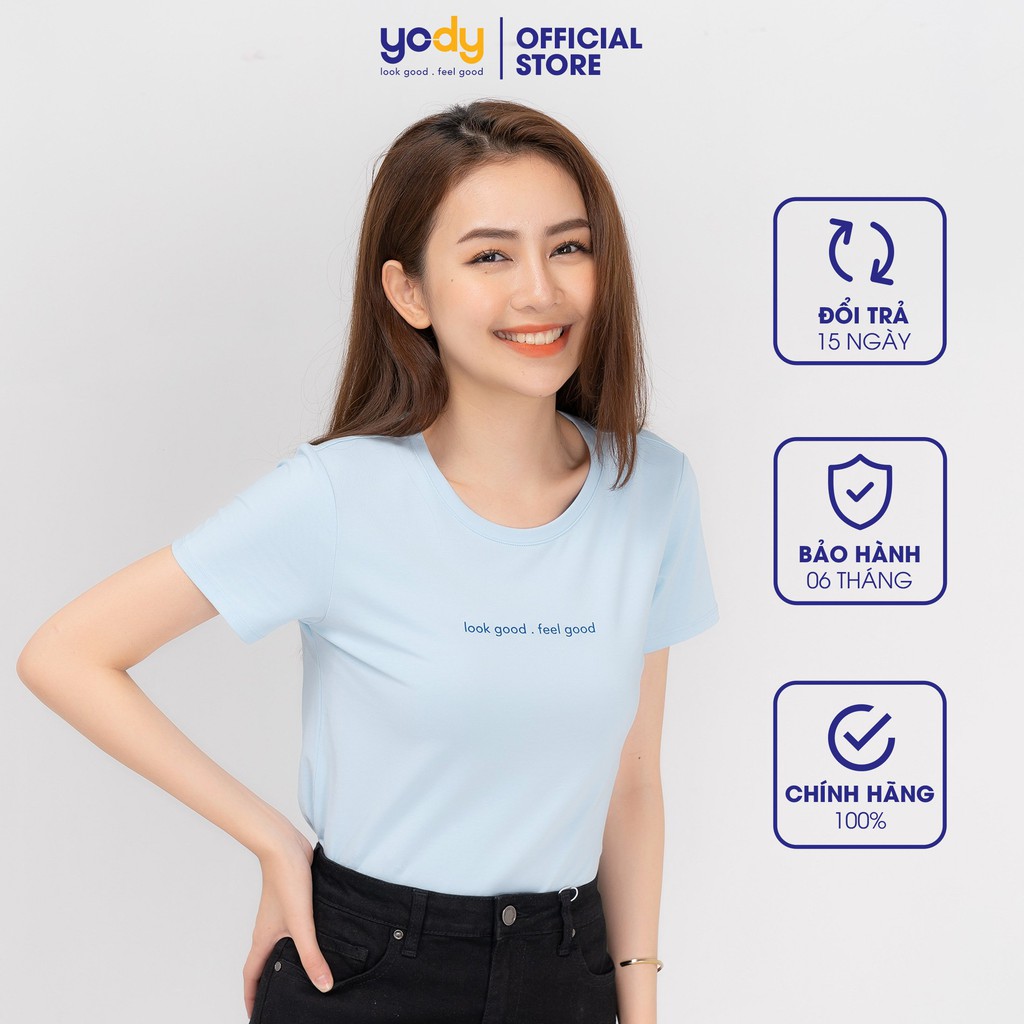 Áo sơ mi Nữ YODY chun thân cúc bọc thanh lịch ôm body SCN3532 | BigBuy360 - bigbuy360.vn