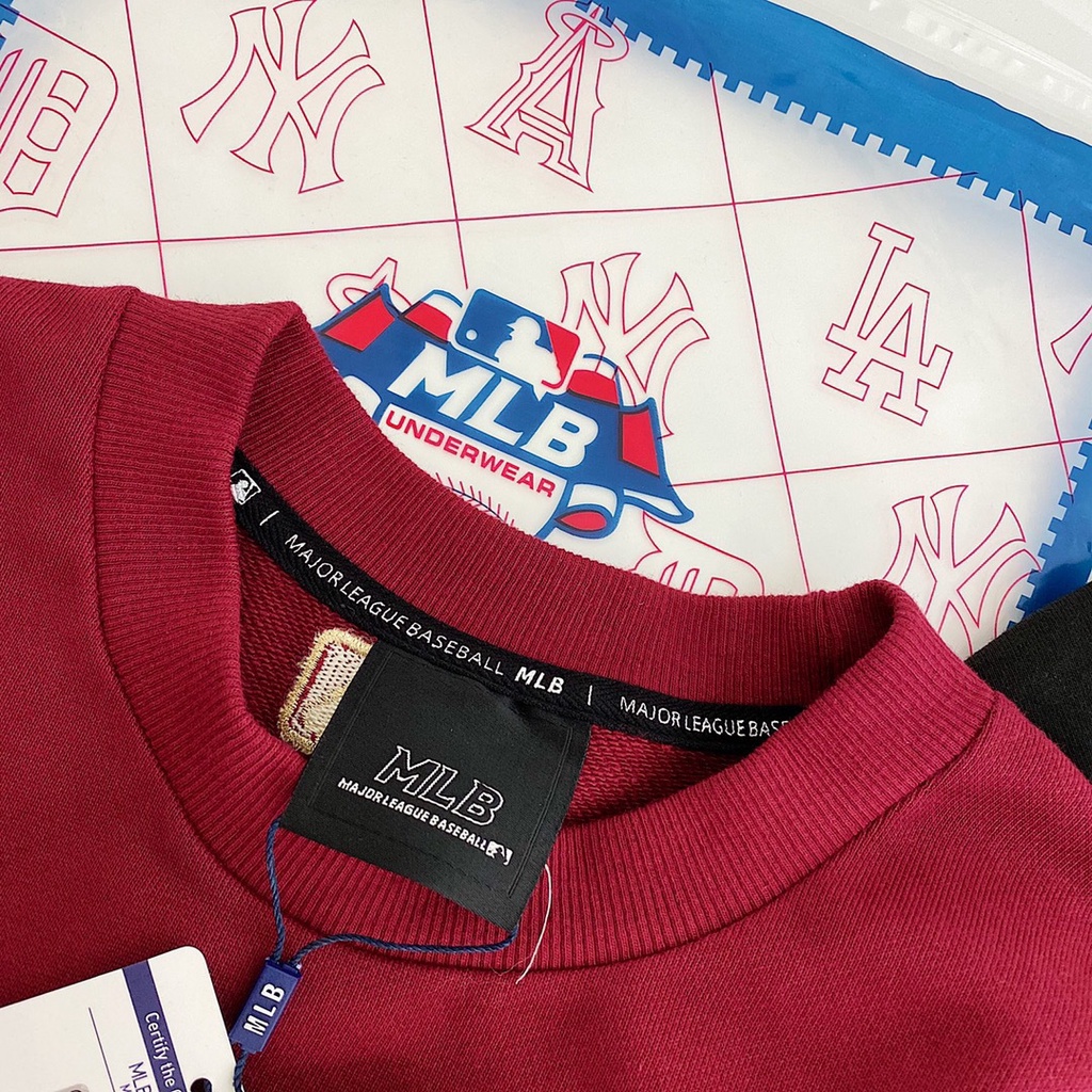 Áo sweater MLB Yankees cổ tròn in logo NY thời trang 2021