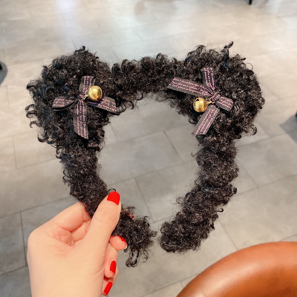 Cute brown bear headband Bell headband