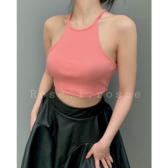 Áo yếm gân Croptop