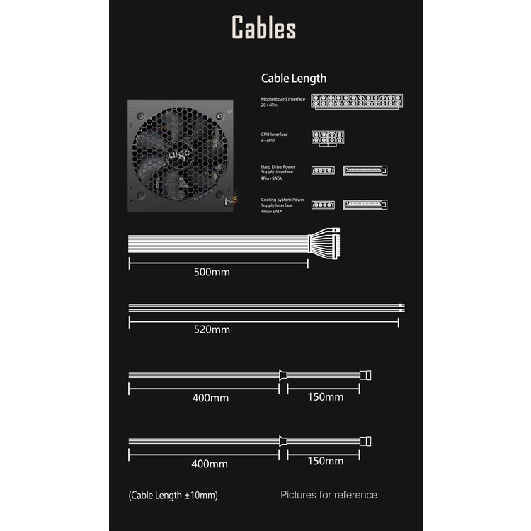 Nguồn Máy Tính AIGO VK350 350W | Chính Hãng Bảo Hành 36 Tháng