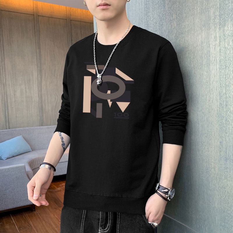 Áo Nỉ Nam Dài Tay Cổ Tròn Thời Trang Hàn