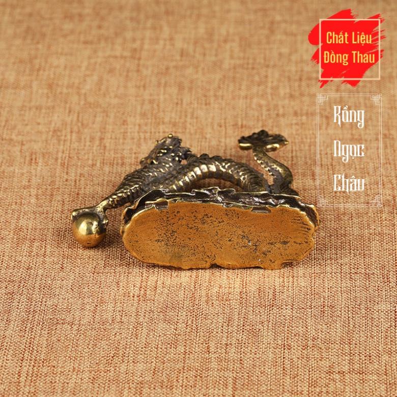Tượng Đồng: Rồng Cầm Ngọc Châu - Vật Phẩm Phong Thủy Tài Lộc - May mắn - Tuổi Thìn
