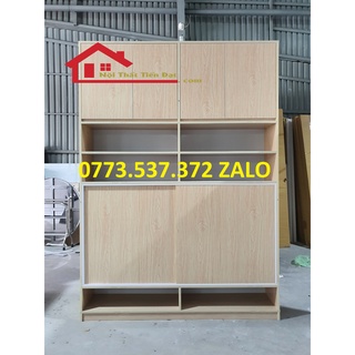 Tủ kệ giày dép Cao 2m5 ngang 1m8 sâu 35 Màu gỗ bao đẹp mẫu mới 100%, bao lắp đặt tận nơi hcm