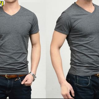 Áo thun nam cổ tim