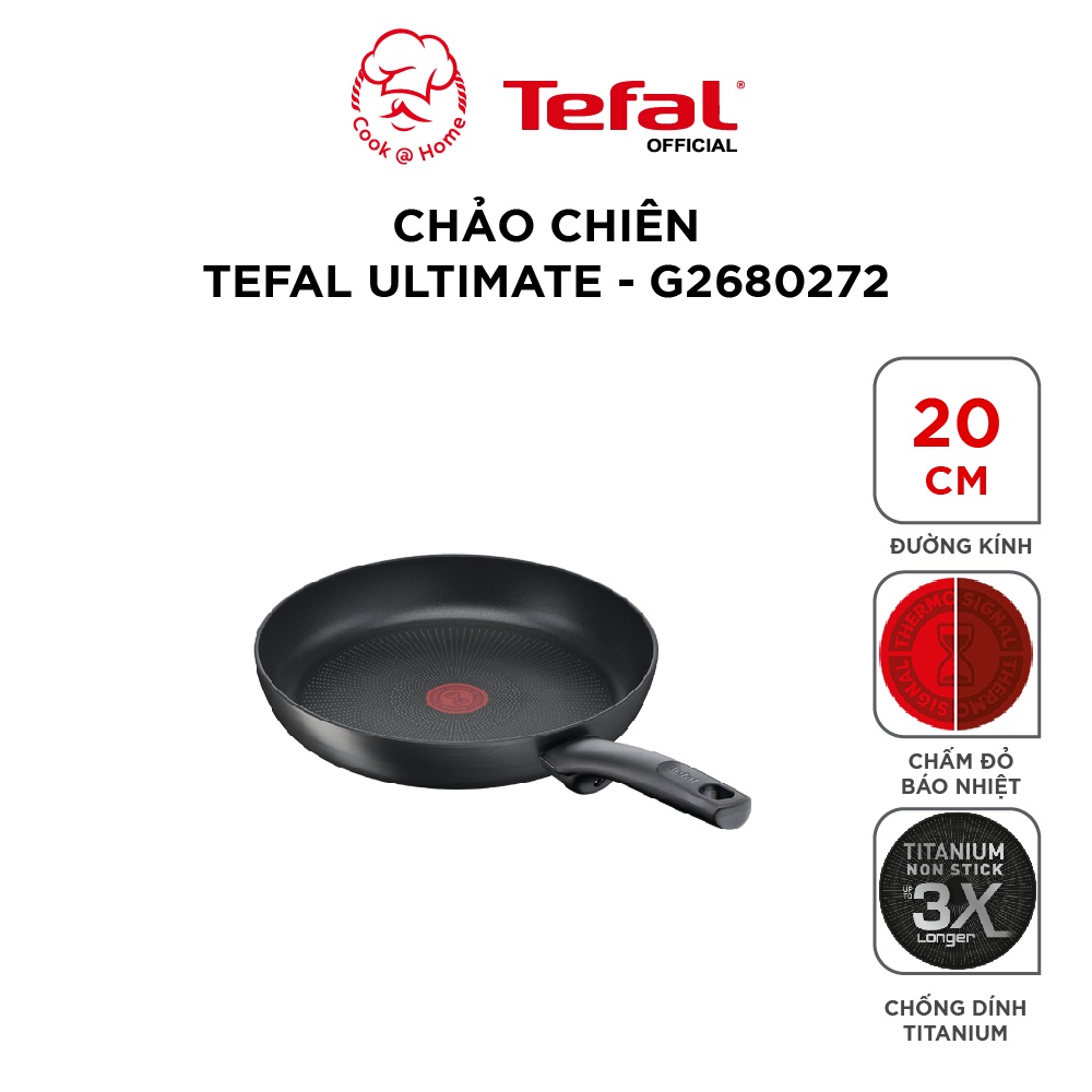 Chảo chiên Tefal Ultimate size 20, 24, 26, 28 cm G2680272/G2680472/G2680572/G2680622