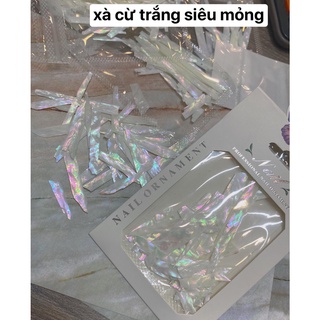 Xà cừ nail trắng ngọc trai ,ẩn móng - đắp gel, đắp bột ẩn , phụ kiện nail