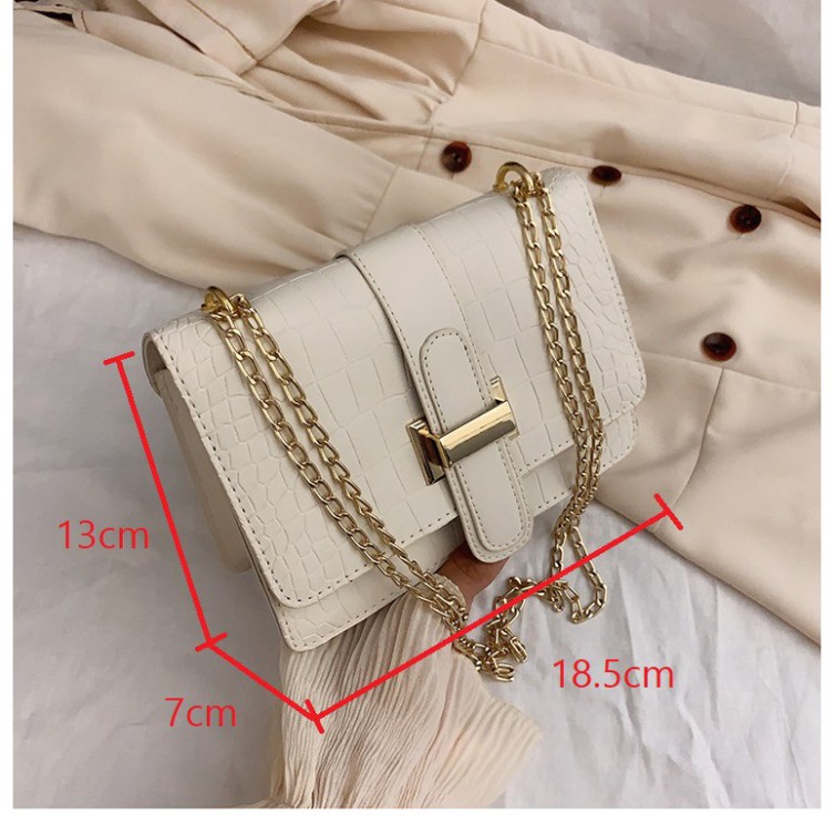 {Hot Trend} Túi xách nữ đeo chéo vân da cá sấu khóa chữ H trẻ trung thanh lịch TX26 túi đeo vai | BigBuy360 - bigbuy360.vn