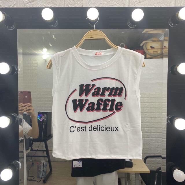 áo ba lỗ croptop WARM WAFFLE cá tính 129