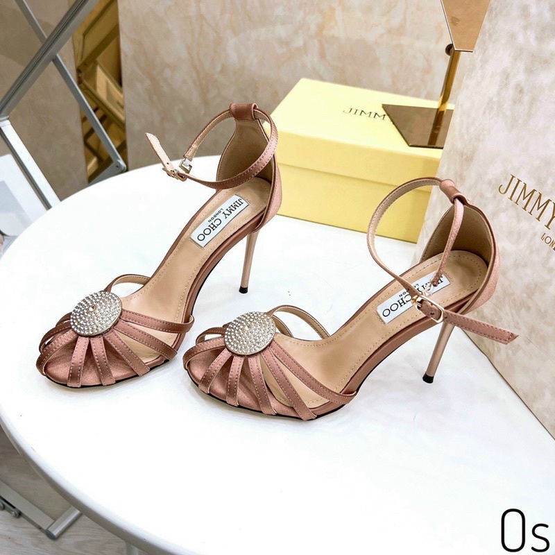 Sandal cao gót jimmychoo dọ 9p fullbox
