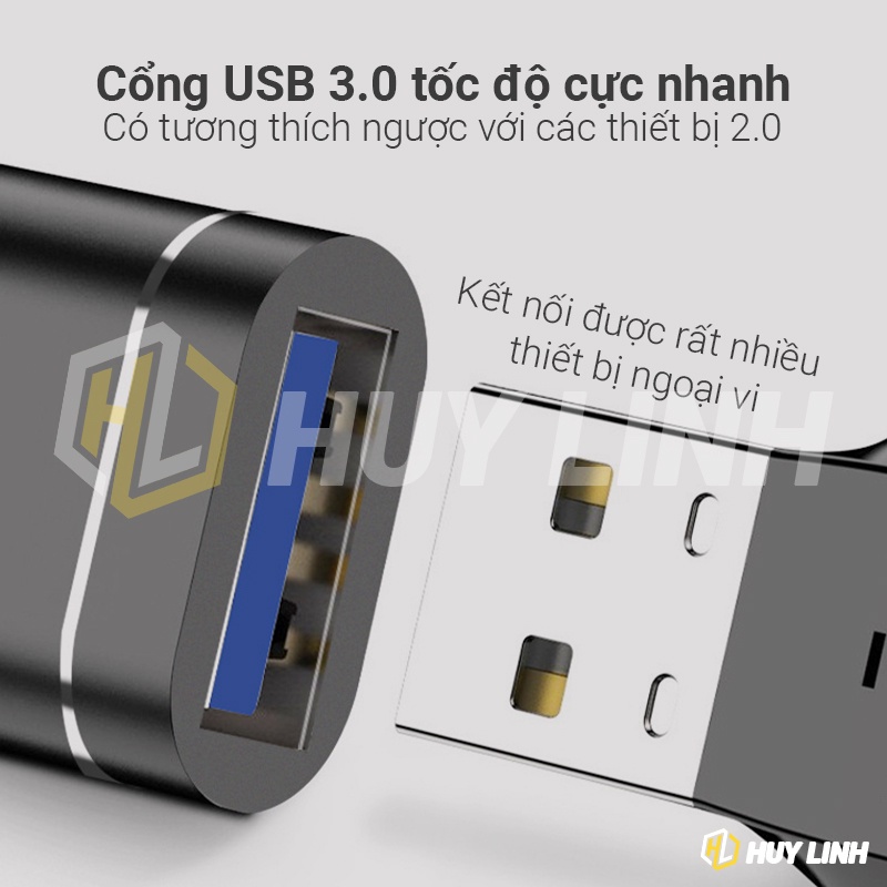 Cáp chuyển OTG ra USB 3.0 - HL401 dây bọc dù kết nối chuột bàn phím
