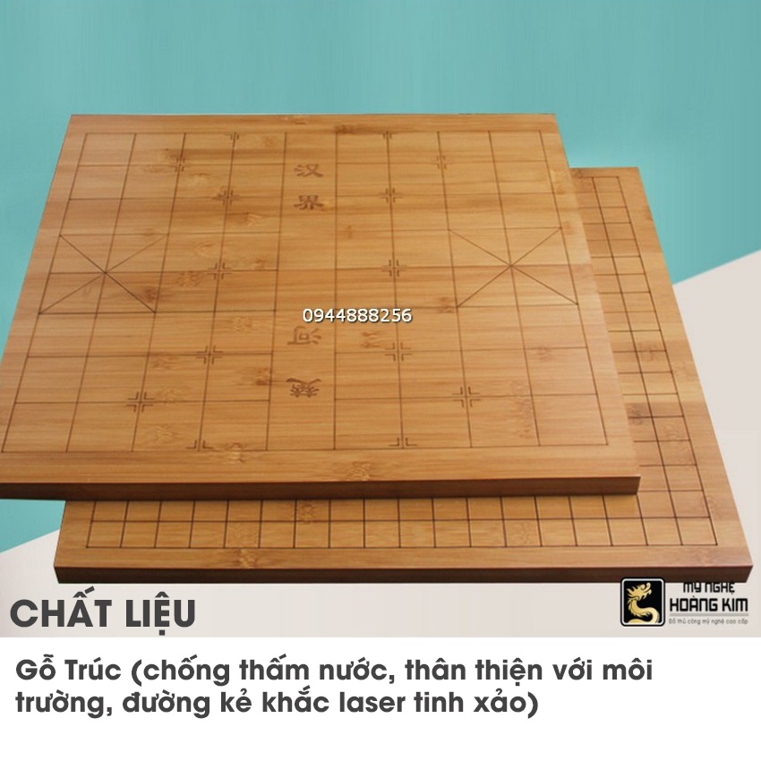 Bàn cờ vây gỗ Trúc 19×19 Mỹ Nghệ Hoàng Kim