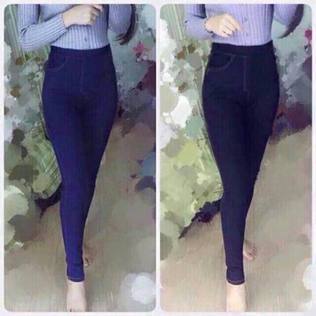 (TĂNG THÊM SIZE ĐẠI) Quần giả jean lưng thun tregging đẹp (Đọc kỹ thông tin sp ạ) | BigBuy360 - bigbuy360.vn