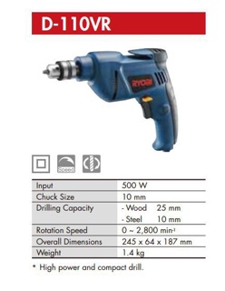 MÁY KHOAN RYOBI D-110VR